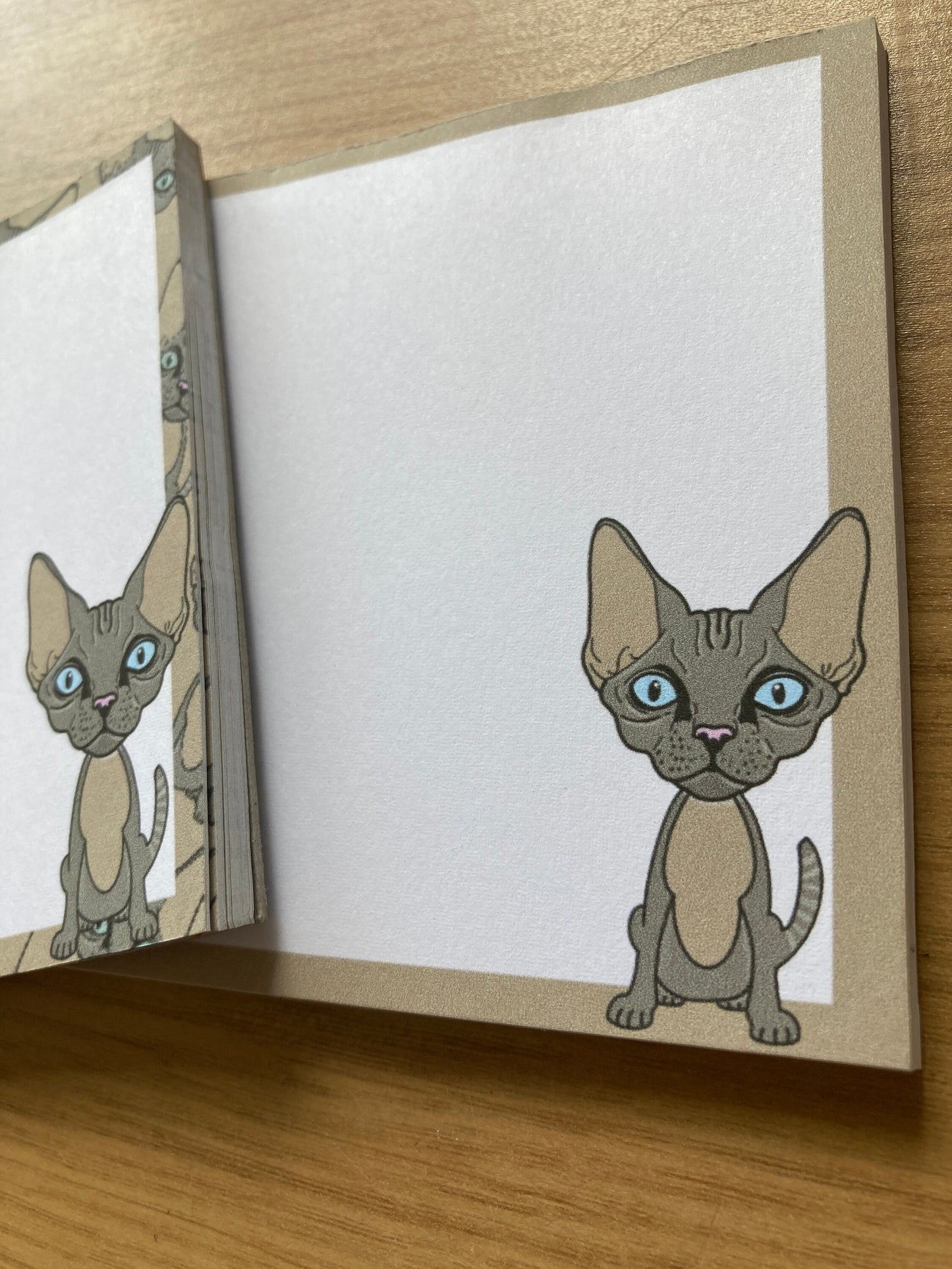 Devon Rex Cat Memo Pad Notepad