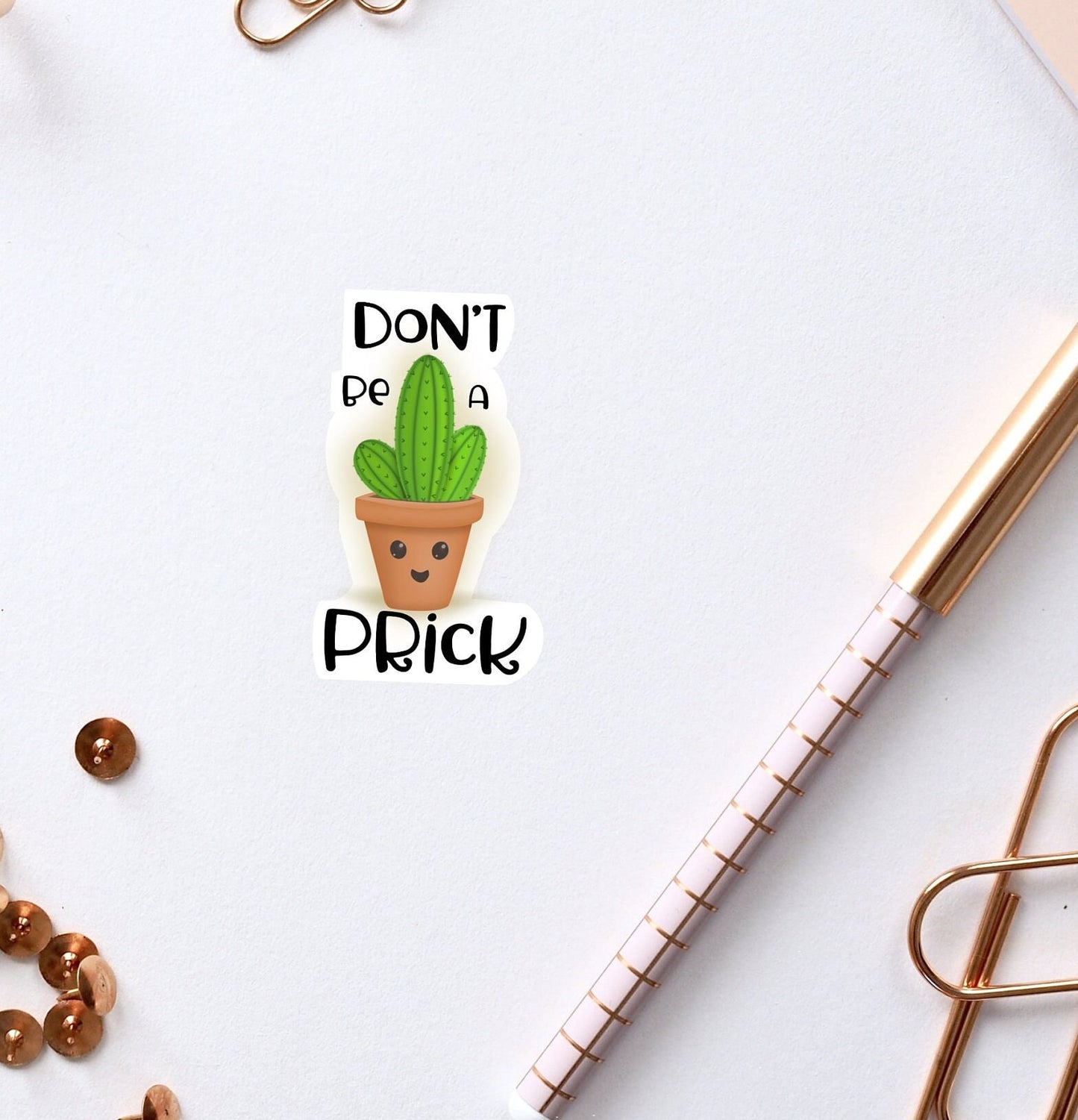 Don't be a ***** cactus vinyl Sticker, cacti sticker, decal sticker, decal Stickers, Laptop Sticker, Decal, cactus gift, bottle sticker