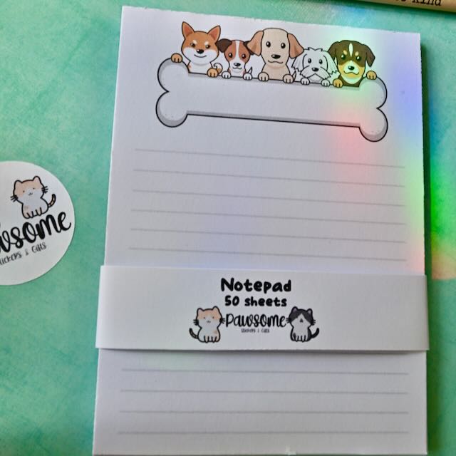 Dog and Bone Medium Notepad
