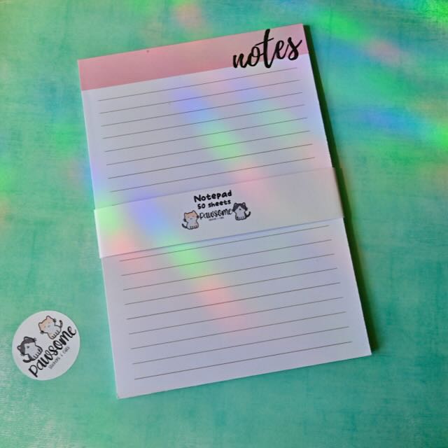 Pink Notes lined notepad