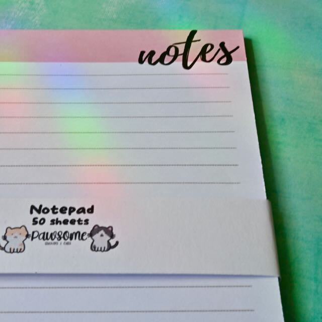 Pink Notes lined notepad