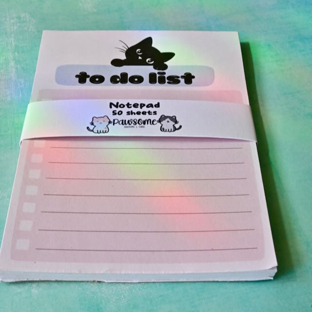 Black Cat To Do List Notepad