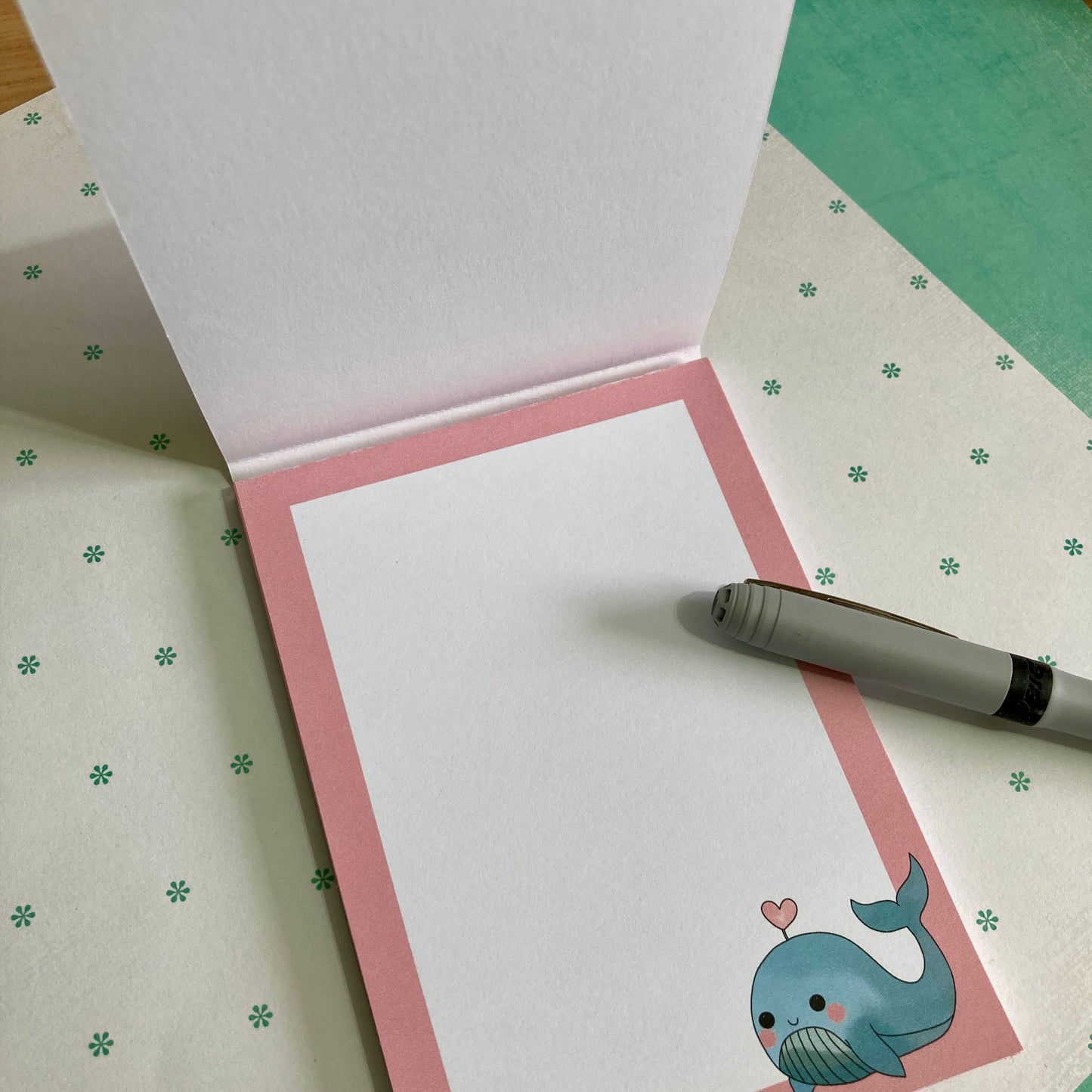Willa the Whale Notepad Plain
