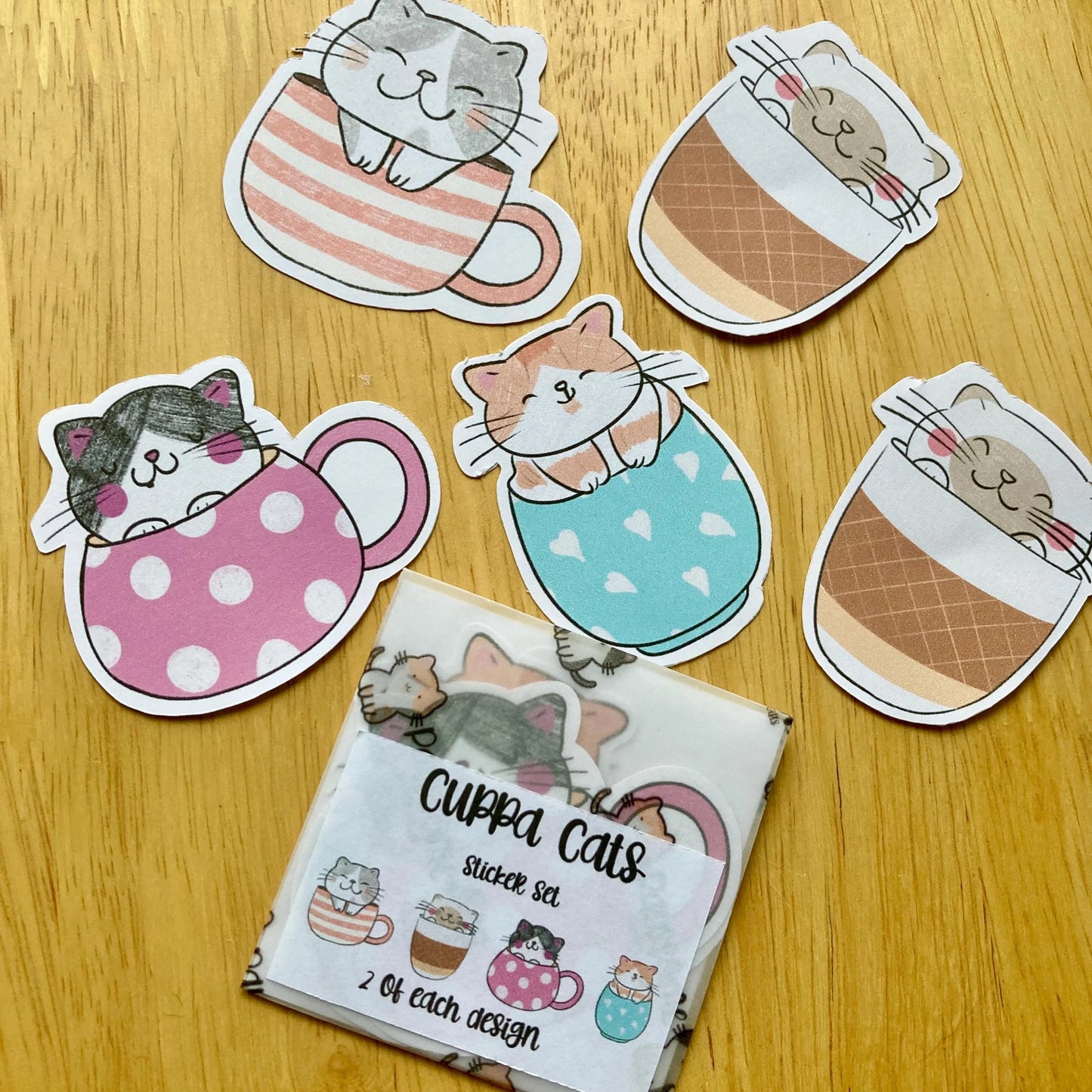 Cuppa Cat Sticker Set