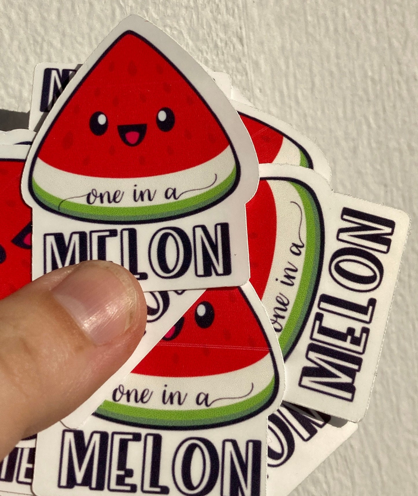 One in a melon vinyl Sticker, melon vinyl, summer Sticker, vinyl sticker gift, Decal, Laptop Sticker, Laptop Decal, cute sticker gift