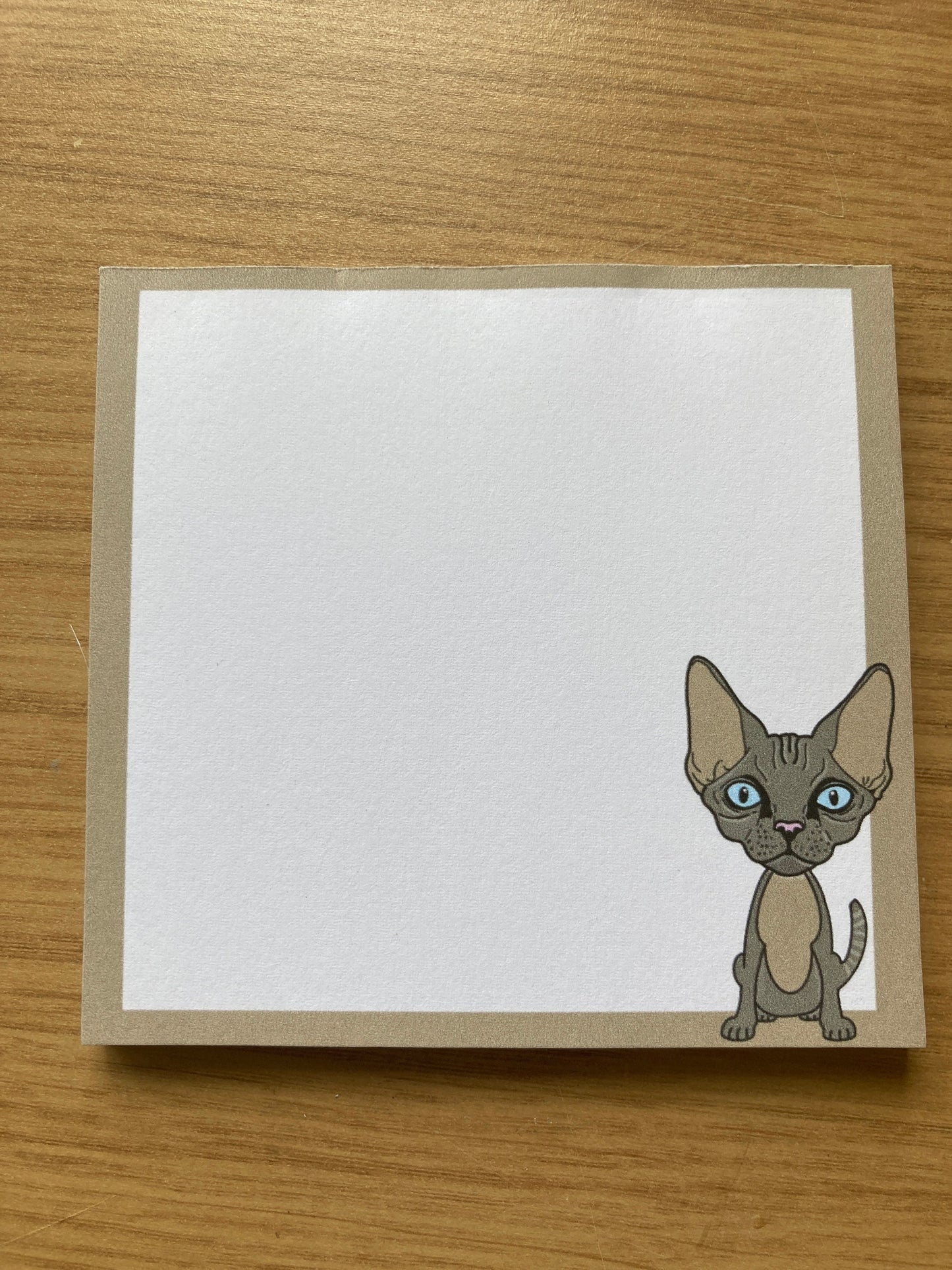 Devon Rex Cat Memo Pad Notepad
