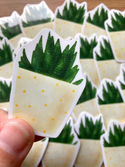 Cute cactus Vinyl Sticker, Perfect gift for the sticker lover, small cute gift, cactus vinyl , TurtleCraftUK