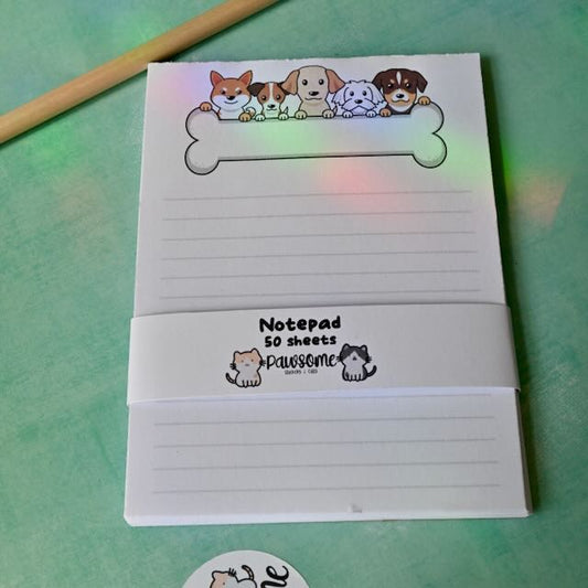 Dog and Bone Medium Notepad