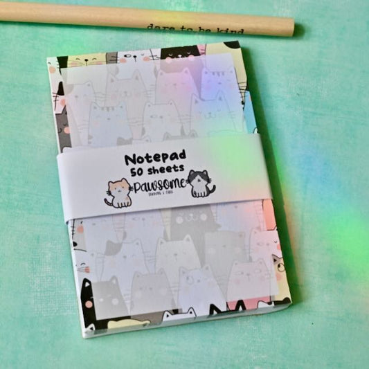 Colourful Cats Small Notepad