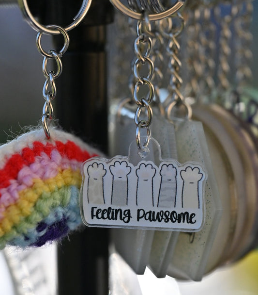 Feeling Pawsome Acrylic Keyring
