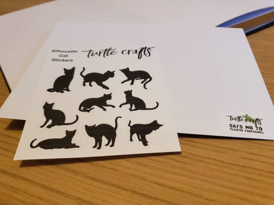 Cat stickers/ Cat silhouette stickers/ Black cats/ Kitten stickers Perfect for bullet journal