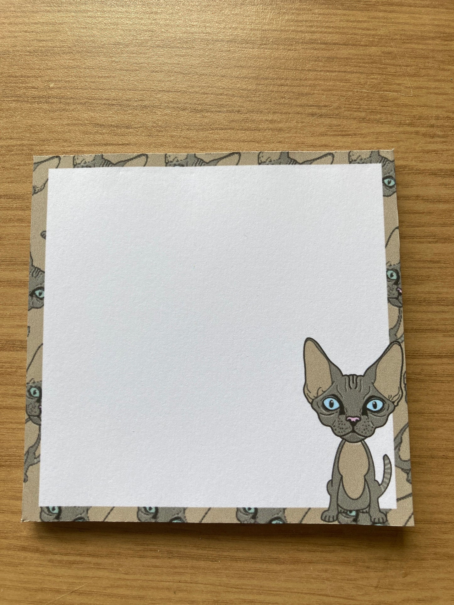 Devon Rex Cat Memo Pad Notepad